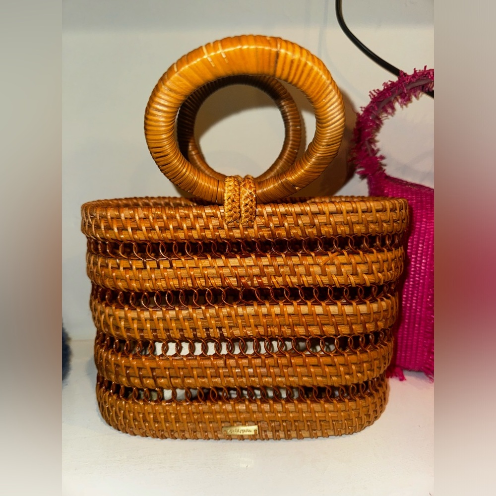 Cult Gaia Coco Basket Rattan Bag